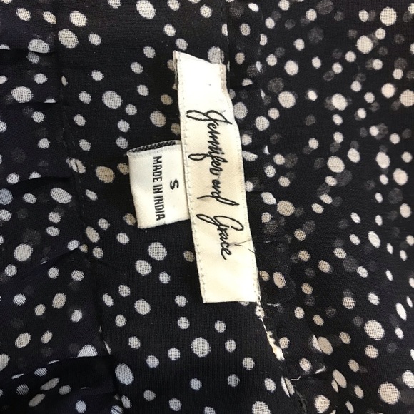 Black spotted blouse by Jennifer and Grace - Picture 7 of 8
